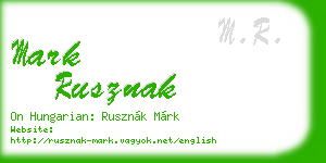 mark rusznak business card